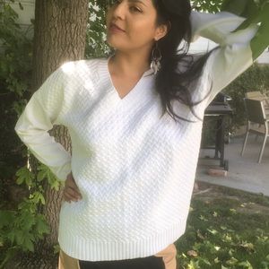 Liz Claiborne vintage white sweater size L